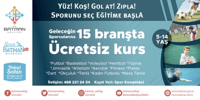 YÜZ, KOŞ, GOL AT, ZIPLA! SPORUNU SEÇ EĞİTİME BAŞLA